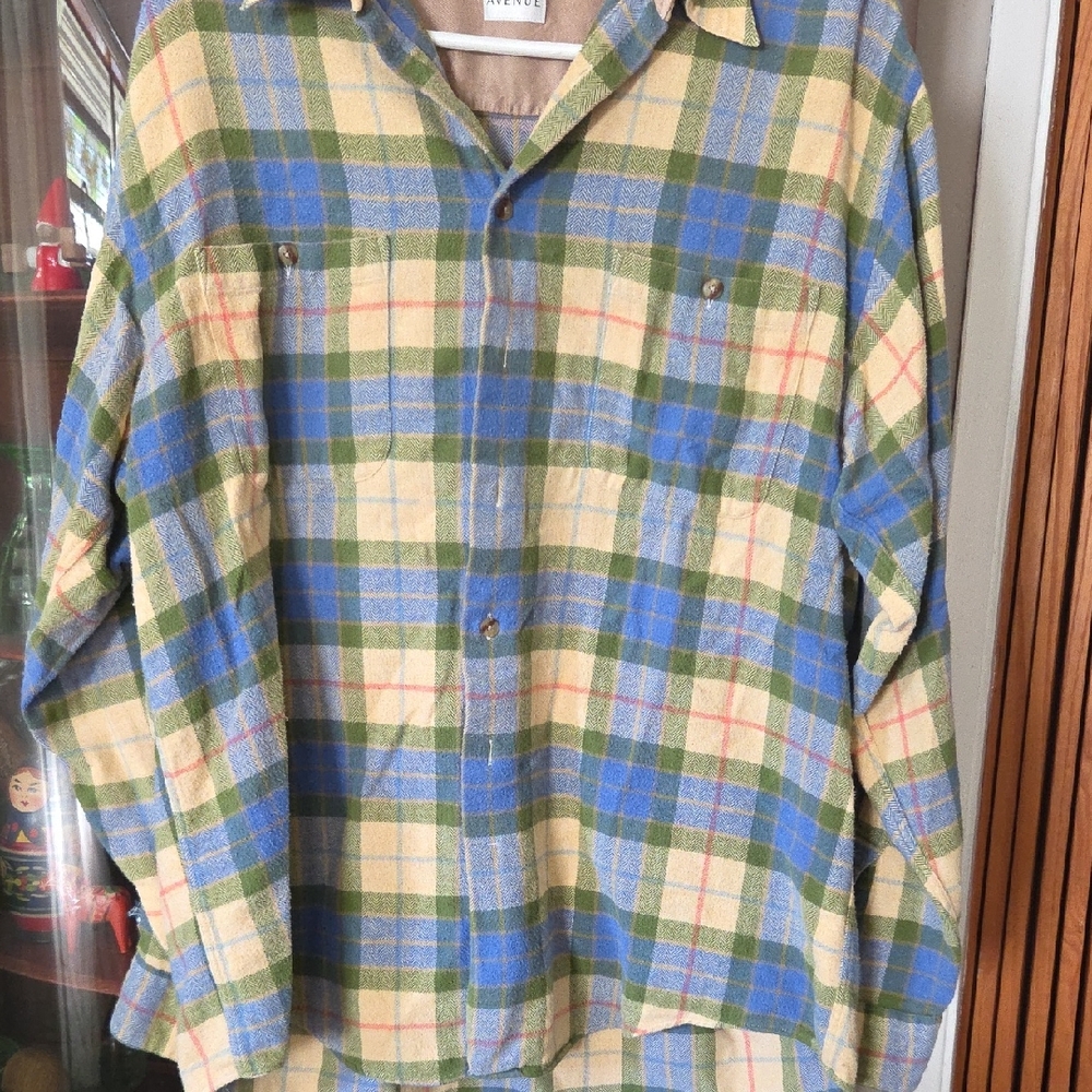 Saks Fifth Avenue Multicolor Plaid Shirt